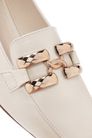 Kadın Beyaz Maskülen Loafer | Derimod Kadın Beyaz Maskülen Loafer | Derimod