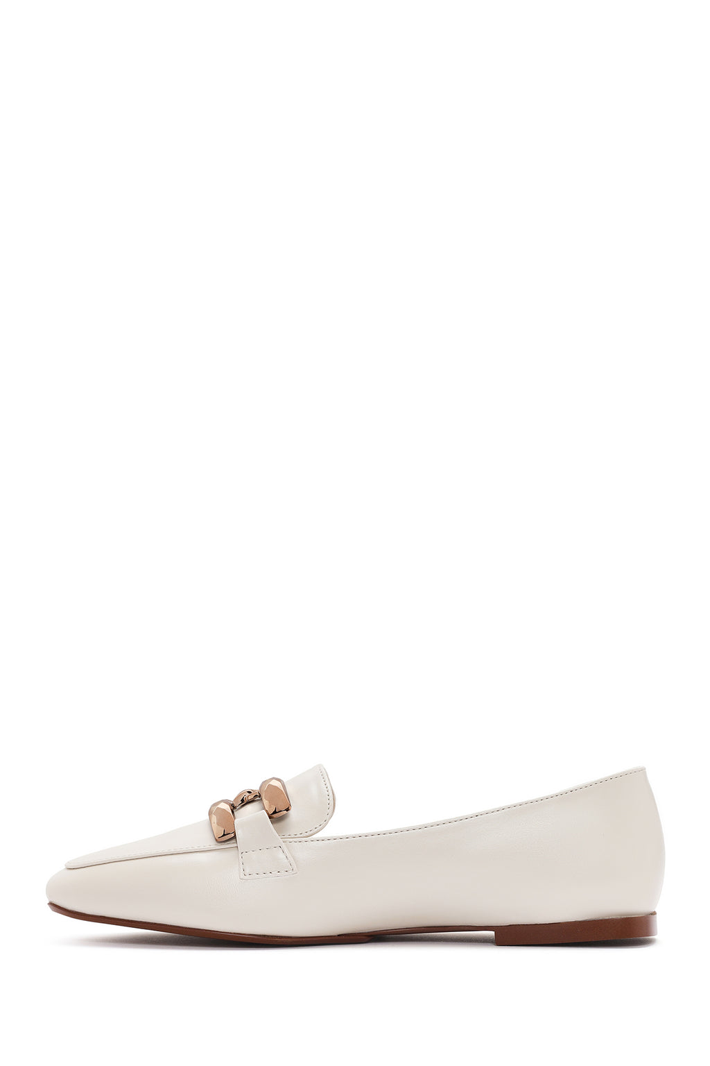 Kadın Beyaz Maskülen Loafer