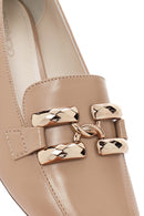 Kadın Bej Maskülen Loafer | Derimod Kadın Bej Maskülen Loafer | Derimod