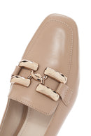 Kadın Bej Maskülen Loafer | Derimod Kadın Bej Maskülen Loafer | Derimod
