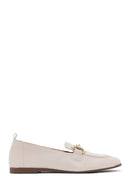 Women's Cream Masculine Loafer | Derimod Women's Cream Masculine Loafer | Derimod