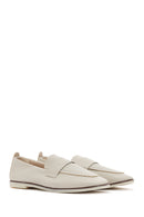 Women's Cream Masculine Loafer | Derimod Women's Cream Masculine Loafer | Derimod
