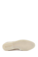 Kadın Bej Püsküllü Süet Maskülen Loafer | Derimod Kadın Bej Püsküllü Süet Maskülen Loafer | Derimod