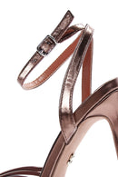 Kadın Bronz Bilekten Bantlı İnce Topuklu Sandalet | Derimod Kadın Bronz Bilekten Bantlı İnce Topuklu Sandalet | Derimod