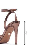 Kadın Bronz Bilekten Bantlı İnce Topuklu Sandalet | Derimod Kadın Bronz Bilekten Bantlı İnce Topuklu Sandalet | Derimod