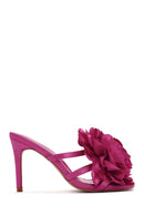 Kadın Pembe Aksesuar Detaylı İnce Topuklu Terlik | Derimod Kadın Pembe Aksesuar Detaylı İnce Topuklu Terlik | Derimod