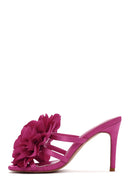 Kadın Pembe Aksesuar Detaylı İnce Topuklu Terlik | Derimod Kadın Pembe Aksesuar Detaylı İnce Topuklu Terlik | Derimod