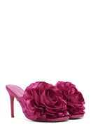 Kadın Pembe Aksesuar Detaylı İnce Topuklu Terlik | Derimod Kadın Pembe Aksesuar Detaylı İnce Topuklu Terlik | Derimod