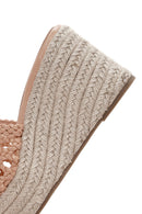 Kadın Bej Dolgu Topuklu Terlik | Derimod Kadın Bej Dolgu Topuklu Terlik | Derimod