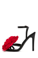 Kadın Siyah Bilekten Bantlı Aksesuar Detaylı İnce Topuklu Sandalet | Derimod Kadın Siyah Bilekten Bantlı Aksesuar Detaylı İnce Topuklu Sandalet | Derimod