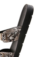 Kadın Siyah Çift Tokalı Terlik | Derimod Kadın Siyah Çift Tokalı Terlik | Derimod