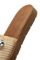 Women's Beige Stone Slippers | Derimod Women's Beige Stone Slippers | Derimod