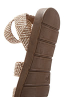 Kadın Bej Çift Bantlı Sandalet | Derimod Kadın Bej Çift Bantlı Sandalet | Derimod