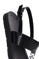 Kadın Siyah Bilekten Bantlı Sandalet | Derimod Kadın Siyah Bilekten Bantlı Sandalet | Derimod