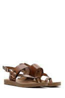 Kadın Taba Bilekten Bantlı Parmak Arası Sandalet | Derimod Kadın Taba Bilekten Bantlı Parmak Arası Sandalet | Derimod