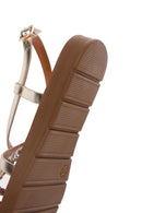 Kadın Altın Bilekten Bantlı Sandalet | Derimod Kadın Altın Bilekten Bantlı Sandalet | Derimod