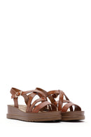 Women's Tan Ankle Strap Sandals | Derimod Women's Tan Ankle Strap Sandals | Derimod