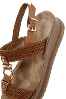 Women's Tan Ankle Strap Sandals | Derimod Women's Tan Ankle Strap Sandals | Derimod