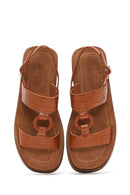 Kadın Taba Bilekten Bantlı Kalın Tabanlı Sandalet | Derimod Kadın Taba Bilekten Bantlı Kalın Tabanlı Sandalet | Derimod