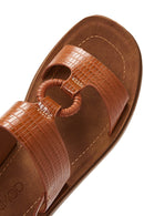 Kadın Taba Bilekten Bantlı Kalın Tabanlı Sandalet | Derimod Kadın Taba Bilekten Bantlı Kalın Tabanlı Sandalet | Derimod