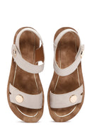 Kadın Altın Bilekten Bantlı Kalın Tabanlı Sandalet | Derimod Kadın Altın Bilekten Bantlı Kalın Tabanlı Sandalet | Derimod