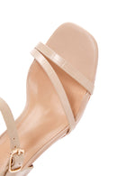Kadın Bej Bilekten Bantlı Topuklu Sandalet | Derimod Kadın Bej Bilekten Bantlı Topuklu Sandalet | Derimod