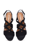 Women's Black Ankle Strap Heeled Sandals | Derimod Women's Black Ankle Strap Heeled Sandals | Derimod