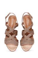 Women's Pink Ankle Strap Heeled Sandals | Derimod Women's Pink Ankle Strap Heeled Sandals | Derimod