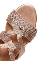 Kadın Pembe Bilekten Bantlı Topuklu Sandalet | Derimod Kadın Pembe Bilekten Bantlı Topuklu Sandalet | Derimod