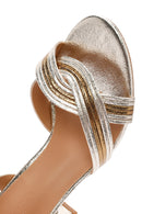 Women's Gold Ankle Strap Heeled Sandals | Derimod Women's Gold Ankle Strap Heeled Sandals | Derimod