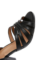 Kadın Siyah Bilekten Bantlı Yüksek Topuklu Sandalet | Derimod Kadın Siyah Bilekten Bantlı Yüksek Topuklu Sandalet | Derimod