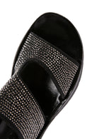 Women's Black Stone Comfort Slippers | Derimod Women's Black Stone Comfort Slippers | Derimod