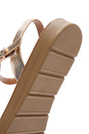 Kadın Altın Bilekten Bantlı Comfort Sandalet | Derimod Kadın Altın Bilekten Bantlı Comfort Sandalet | Derimod