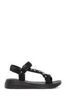 Women's Black Ankle Strap Stone Sandals | Derimod Women's Black Ankle Strap Stone Sandals | Derimod