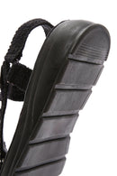 Women's Black Ankle Strap Stone Sandals | Derimod Women's Black Ankle Strap Stone Sandals | Derimod