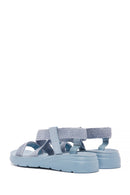 Kadın Mavi Hasır Sandalet | Derimod Kadın Mavi Hasır Sandalet | Derimod