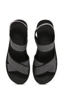 Kadın Siyah Bilekten Bantlı Sandalet | Derimod Kadın Siyah Bilekten Bantlı Sandalet | Derimod