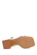 Kadın Altın Bilekten Bantlı Topuklu Sandalet | Derimod Kadın Altın Bilekten Bantlı Topuklu Sandalet | Derimod