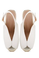 Women's White Thick Heeled Sandals | Derimod Women's White Thick Heeled Sandals | Derimod