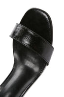 Kadın Siyah Bilekten Bantlı Metalik İnce Topuklu Sandalet | Derimod Kadın Siyah Bilekten Bantlı Metalik İnce Topuklu Sandalet | Derimod