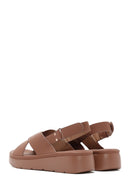 Women's Tan Ankle Strap Comfort Sandals | Derimod Women's Tan Ankle Strap Comfort Sandals | Derimod