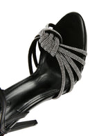 Kadın Siyah Taşlı İnce Topuklu Sandalet | Derimod Kadın Siyah Taşlı İnce Topuklu Sandalet | Derimod