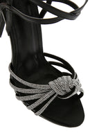 Kadın Siyah Taşlı İnce Topuklu Sandalet | Derimod Kadın Siyah Taşlı İnce Topuklu Sandalet | Derimod