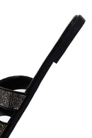 Women's Black Stone Slippers | Derimod Women's Black Stone Slippers | Derimod