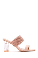 Kadın Pembe Şeffaf Topuklu Terlik | Derimod Kadın Pembe Şeffaf Topuklu Terlik | Derimod