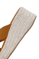 Kadın Taba Hasır Dolgu Topuklu Terlik | Derimod Kadın Taba Hasır Dolgu Topuklu Terlik | Derimod