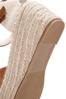Women's Tan Ankle Strap Wedge Heeled Espadrille | Derimod Women's Tan Ankle Strap Wedge Heeled Espadrille | Derimod