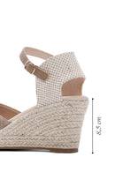 Women's Mink Ankle Strap Stone Wedge Heel Espadrille | Derimod Women's Mink Ankle Strap Stone Wedge Heel Espadrille | Derimod