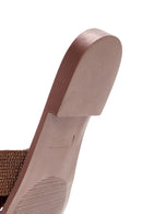 Women's Bronze Knitted Slippers | Derimod Women's Bronze Knitted Slippers | Derimod