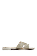 Women's Gold Knitted Slippers | Derimod Women's Gold Knitted Slippers | Derimod